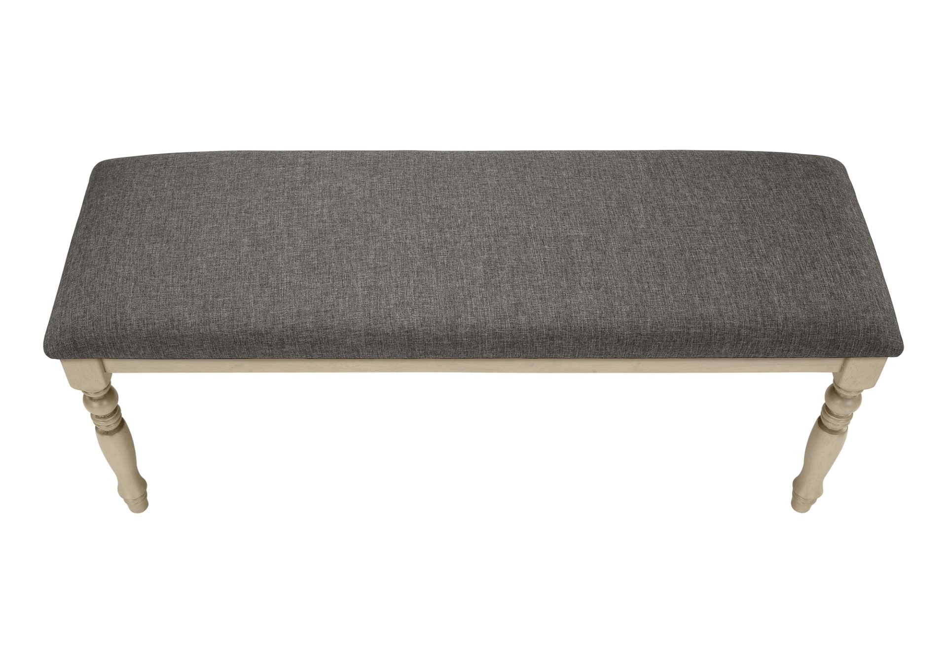 Bench, Rectangular, Upholstered, Transitional - Gray - Image 6