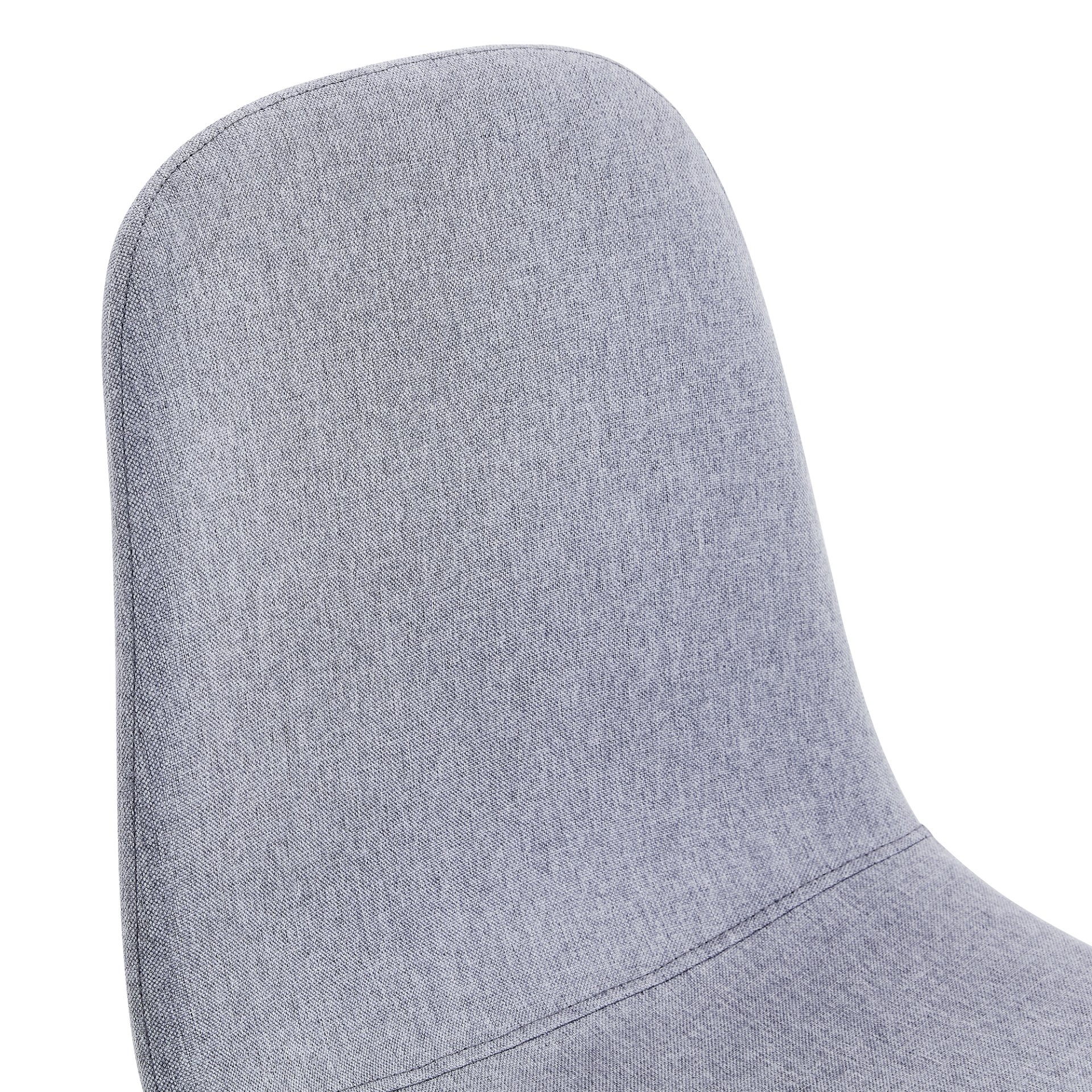 (Set of 4) Fabric Back And Metal Combined Spoon Chairs Perfectly Matching Minimalist And Scandinavian Style Homes - Gray / Black - Image 12