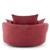 360° Swivel Sofa Chair Accent Barrel Chair With Dual Layer Cushion And Removable Pillows - Red - Image 15