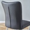 Modern Minimalist Dining Chairs With Curved Backrest And Seat Cushions Electroplated Metal Legs (Set of 4) - Black - Image 8