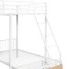 Full Over Twin & Twin Bunk Bed, Triple Bunk Bed With Drawers And Guardrails - White - Image 7
