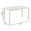 Harry - Contemporary Wood And Metal Computer Desk With Heat Resistant Surface - Ivory - Image 3