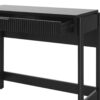 Transitional Reeded Writing Desk With Drawer - Black - Image 4