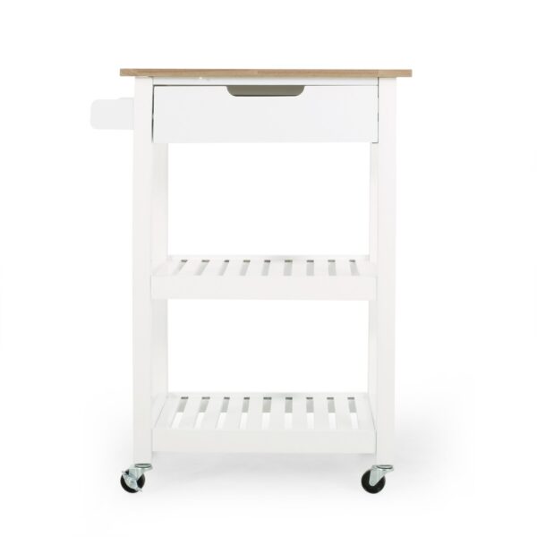 Tattnall - Kitchen Cart With Wheels - White