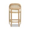 Americana - Mid-Century Modern Cane Back Counter Stool - Ivory White - Image 3