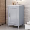 Modern 20.3" Bathroom Vanity With Sink And Functional Storage - Gray - Image 2