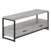 TV Stand, Console, Media Entertainment Center, Storage Drawers, Living Room, Bedroom, Contemporary, Modern - Gray - Image 12