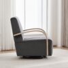 360° Swivel Accent Chair With Armrests - Charcoal - Image 7