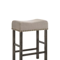 Martha II - Weathered Counter Height Stool (Set of 2) - Gray / Tan