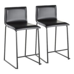 Mara - Contemporary, Counter Stool (Set of 2) - Black