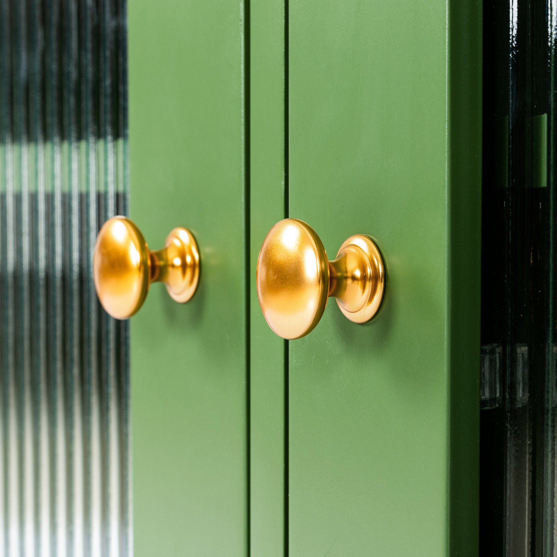 Stylish TV Cabinet, Entertainment CenterTV Stand, TVconsoletable, Media Console, Solidwood Frame, Changhong Glass Door, Metal Handle - Antique Green - Image 18