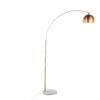 March - Contemporary Floor Lamp - Nickel / Antique Brass - Image 5