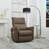 29.92" 270 Power Swivel Rocker Recliner Chair, Electric Glider Reclining Sofa With USB Ports, Power Swivel Glider, Rocking Chair Nursery Recliners For Living Room Bedroom - Brown - Image 9