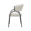 Contemporary Upholstered Dining Chairs With Metal Legs (Set of 2) - Beige - Image 6
