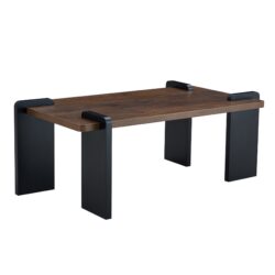 Walnut Colored Coffee Table, Suitable For Modern Minimalist Living Rooms - Walnut