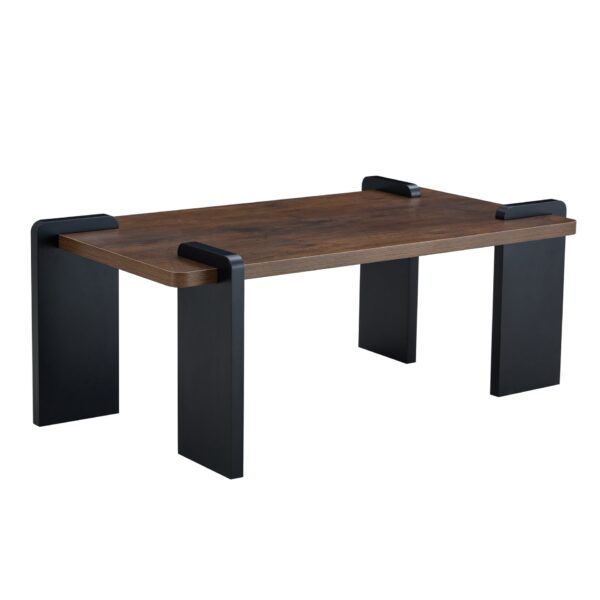 Walnut Colored Coffee Table, Suitable For Modern Minimalist Living Rooms - Walnut