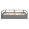 Daybed With Trundle And Two Storage Drawers, Sofa Bed For Bedroom Living Room - Gray - Image 2