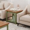 Vineyard - Side Table - Sage Green, Fruitwood - Image 4