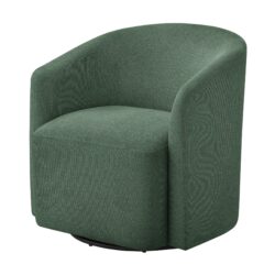 Ardena - Modern Swivel Barrel Chair With Durable Polyester Blend Fabric - Green