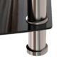 5 Tier Tempered Glass Side Table, Stainless Steel Frame End Table For Living Room, Bedroom - Black - Image 10