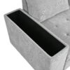L Shaped Couch With Pull Out Bed And Storage Sectional Sleeper Sofa With Hidden Storage, Wide Armrest With Storage, For Living Room, Apartment, Bedroom, Office - Light Gray - Image 13