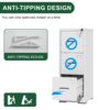 Metal Vertical File Cabinet With Lock And Card Slot For A4 Legal / Letter Size, Durable Steel, 3 Drawers - White - Image 10