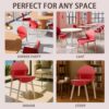 4 Piece Set Of Single Chairs With A Design Combining Modern And Traditional Elements, Durable And Comfortable - Crimson - Image 14