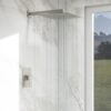 Shower Faucet Set With Rainfall Shower Head And Valve, Stainless Steel And Brass - Brushed Nickel - Image 2