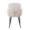 Dahlia - Contemporary Dining Chair (Set of 2) - Cream / Black - Image 5
