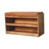 Buffalo - Hide Pull Out Shoe Storage Bench - Oak - Image 2
