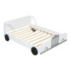 Full Size Car Shaped Platform Bed With Wheels - White - Image 5