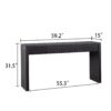 Modern Console Table With 4 Drawers, Entryway Table With Storage - Black - Image 3