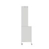 Contemporary Kitchen Pantry Cabinet With Glass Doors, Adjustable Shelves, Steel - Brushed Nickel - Image 14