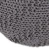 Hazel - Modern Knitted Cotton Yarn Round Pouf With Eco Friendly Pet Fibers - Dark Gray - Image 7