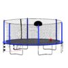 16Ft Trampoline With Basketball Hoop Pump And Ladder (Inner Safety Enclosure) With Soccer Goal - Blue - Image 11