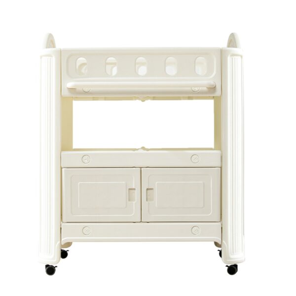 Eco Friendly Hdpe Baby Diaper Changing Table With Removable Safety Belt And Easy Clean Surface - White