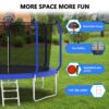 168.11" Trampoline With Basketball Hoop, Astm Approved Reinforced Type Outdoor Trampoline With Enclosure Net - Blue - Image 11