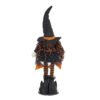 Standing Gnome With Banner & Spring Body, For Halloween Decor - Black / Orange / White - Image 6