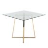 Cosmo - Contemporary / Glam Square Dining Table Legs - Clear - Image 2