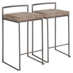 Fuji - Industrial Stackable Counter Stool (Set of 2) - Brown