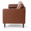 Comfy 3 Seat Sofa With Wooden Legs, For Living Room And Study - Light Brown - Image 7