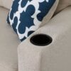 Sectional With Storage Chaise And Cupholder Armrest - Beige - Image 5