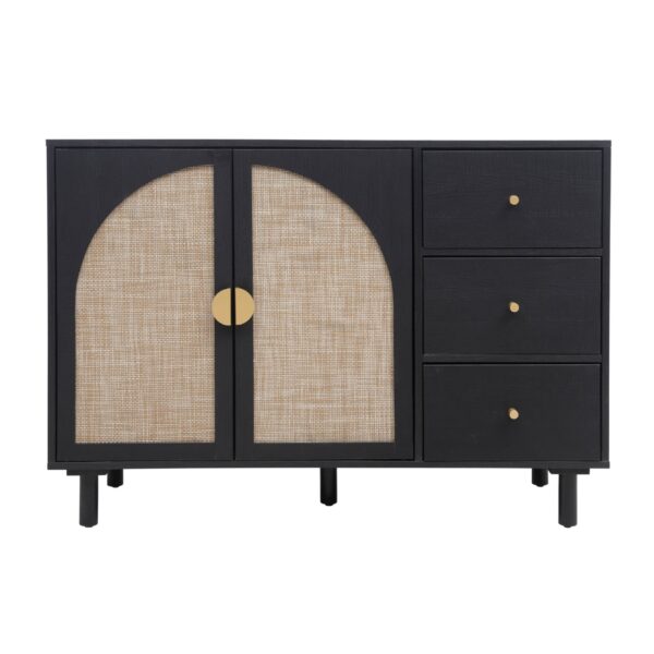 2 Door, 3 Drawer Cabinet, Suitable For Bedroom - Black