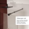 Gradient Shower Door With Handle - Matt Black - Image 5