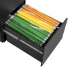 2 Drawer File Cabinet With Lock, Steel Mobile Filing Cabinet On Anti - Tilt Wheels, Rolling Locking Office Cabinets Under Desk For Legal / Letter Size - Black - Image 9