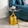 Nordic Style Iron Round Tray Coffee Table Carbon Steel - Gold - Image 4