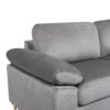 Shannon - Velvet Sectional Sofa With Chaise - Gray - Image 5