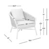 Rowan - Rope Barrel Back Patio Accent Arm Chair (Set of 2) - Optic White - Image 9
