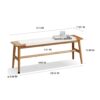 Design Dining Bench Bed Bench For Bedroom - White / Natural Oak - Image 3