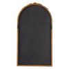 Hand Carved Rose Antique Mirror Frame, Wood Arch Mirror Wall Decor For Living Room, Bathroom, Entryway - Brown - Image 13